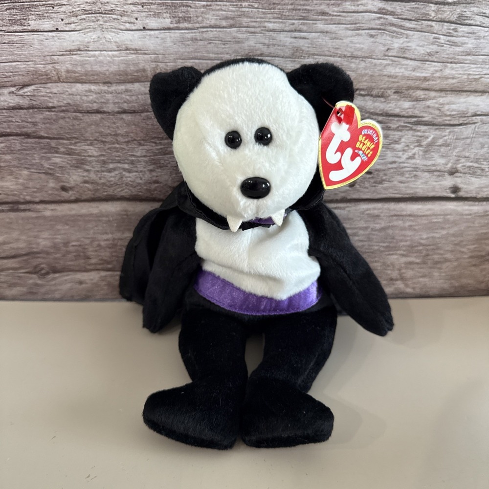 Ty Beanie Baby COUNT the Halloween Bear 8.5" NEW MWMTs Plush Stuffed Animal Toy